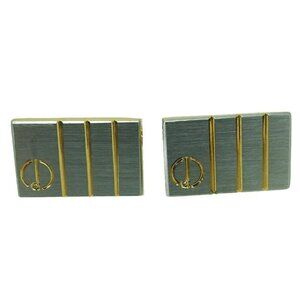 Dunhill cuffs Silver gold Women Authentic secondhand